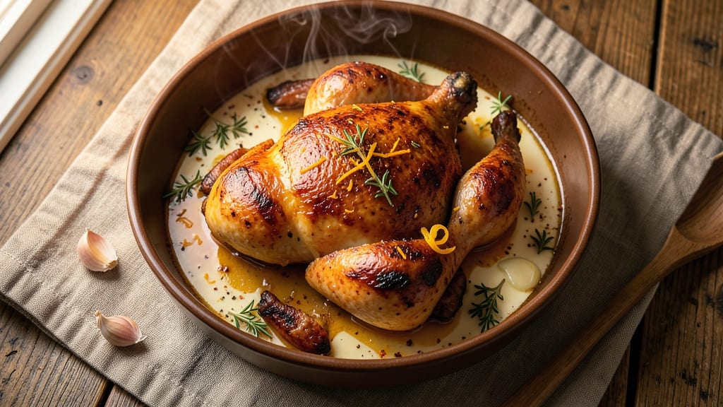 Baked Orange Whole Chicken Recipe: Citrus-Basted Skin That Crackles and Juicy Centers