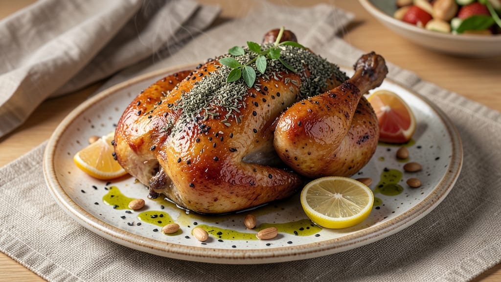 Arabic Roasted Chicken Recipe: Spiced Za'atar and Lemon Perfection