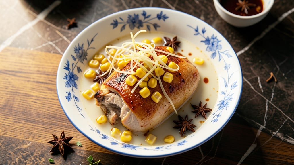 Authentic Chinese Chicken and Corn Soup Recipe: Fragrant Star Anise and Ginger Harmony