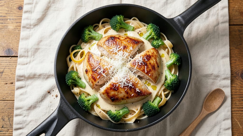 Baked Chicken Broccoli Alfredo Pasta Recipe: One-Pan Cheesy Harmony