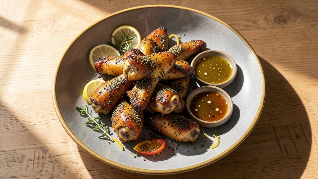 Baked Chicken Wings Black Recipe: Smoky Za'atar Crust With Foil-Sealed Juice Lock