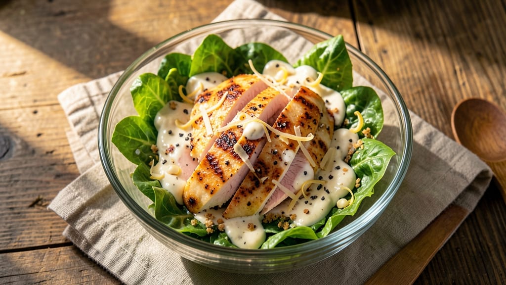 Authentic Chicken Caesar Salad Recipe: Crispy-Crusted Chicken and Tangy Anchovy Dressing