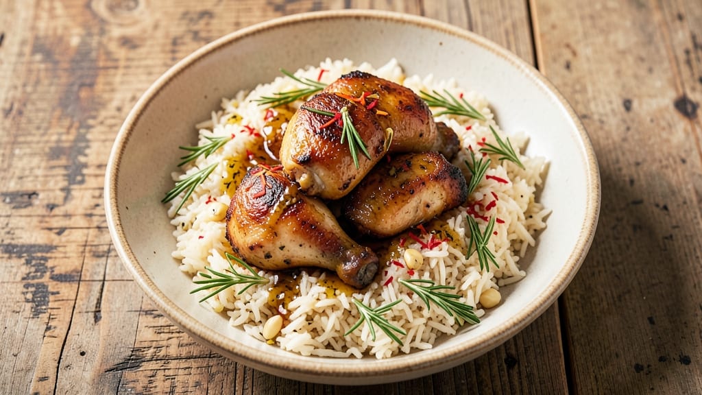 Baked Chicken and Rice Pilaf Recipe: One-Pan Herb-Infused Harmony