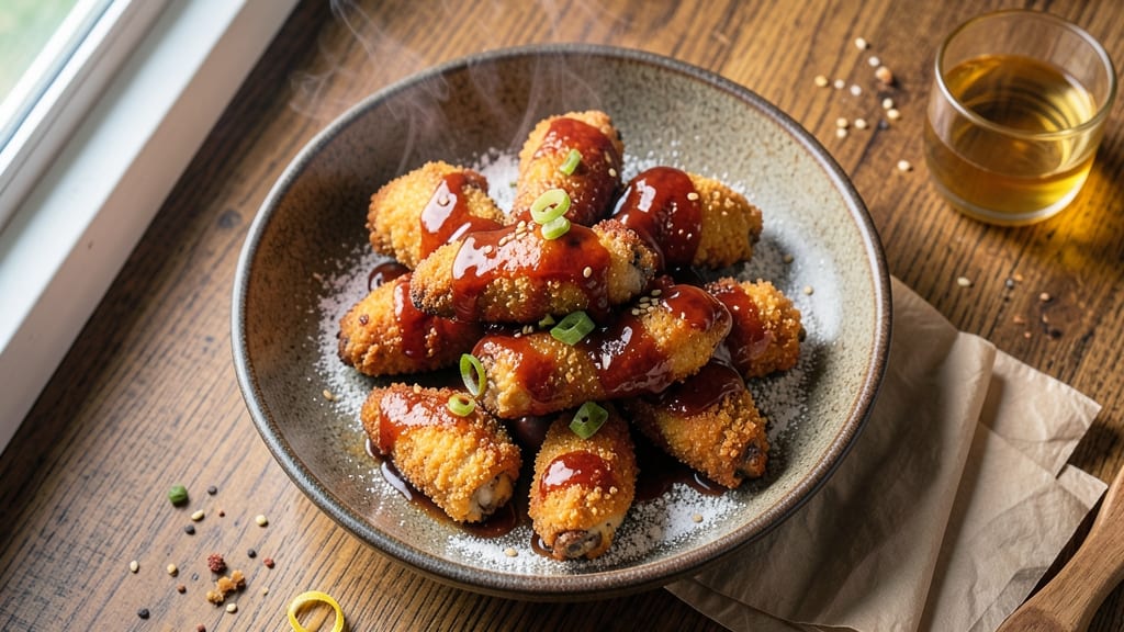 Baked Honey BBQ Chicken Wings Recipe: Triple-Crusted Crunch With Sticky Glaze