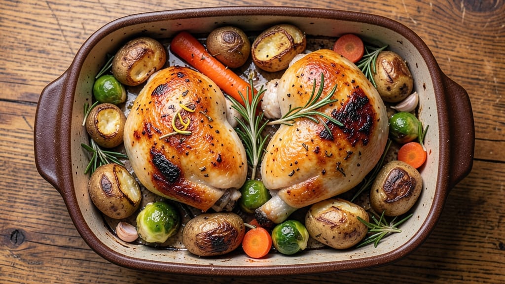 Baked Chicken Legs With Vegetables Recipe: Foil-Sealed Juiciness Meets Crispy Roasted Veggies