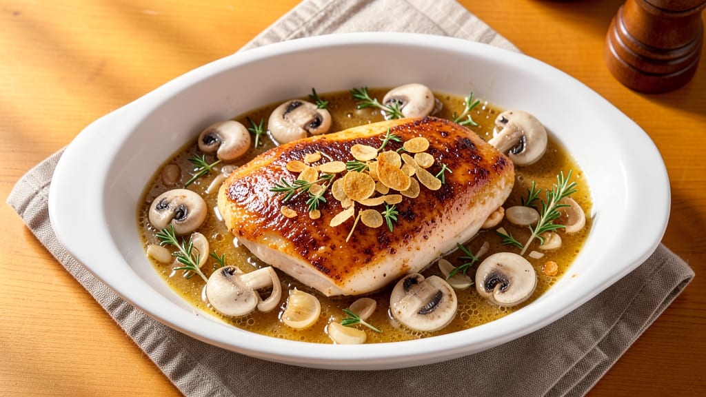 Baked Smothered Chicken Breast Recipe: Herbed Gravy Pool With Foil-Baked Tenderness