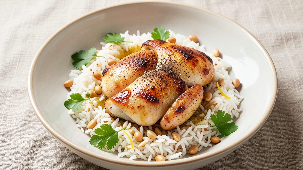 Baked Chicken Over Rice Recipe: One-Pan Flavor Fusion with Golden Crisp