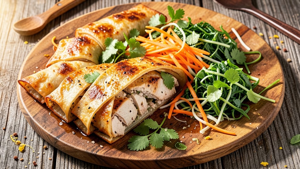 Baked Chicken Spring Rolls Recipe: Crispy Tortilla Layers With Foil-Sealed Juiciness