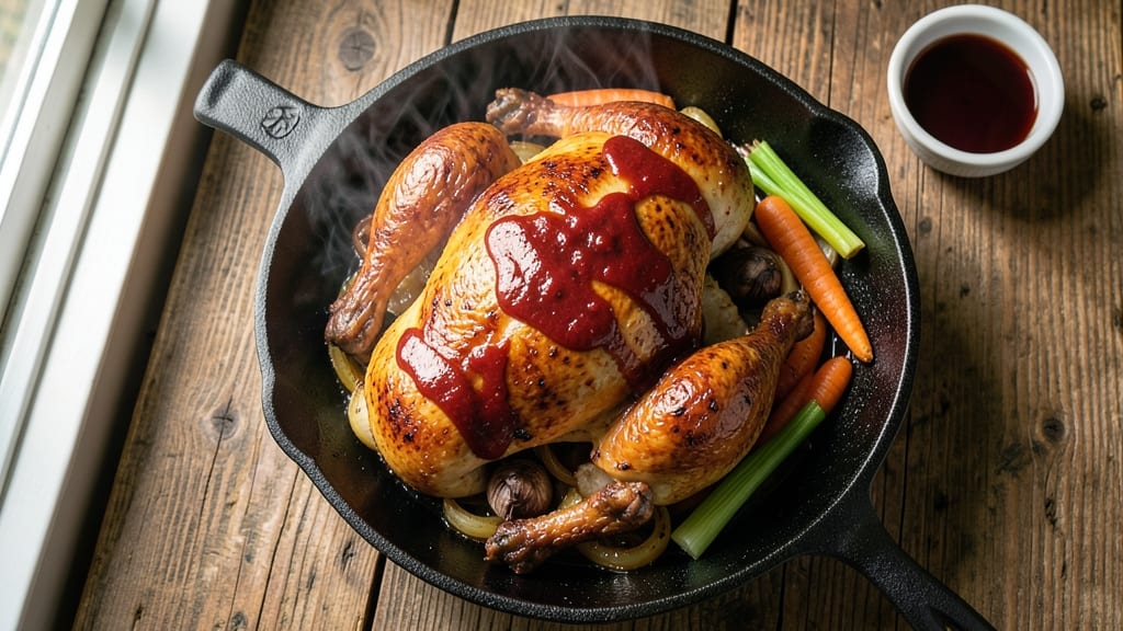 Barbeque Roast Chicken Recipe: Smoky Crust and Juicy Centers in One Pan