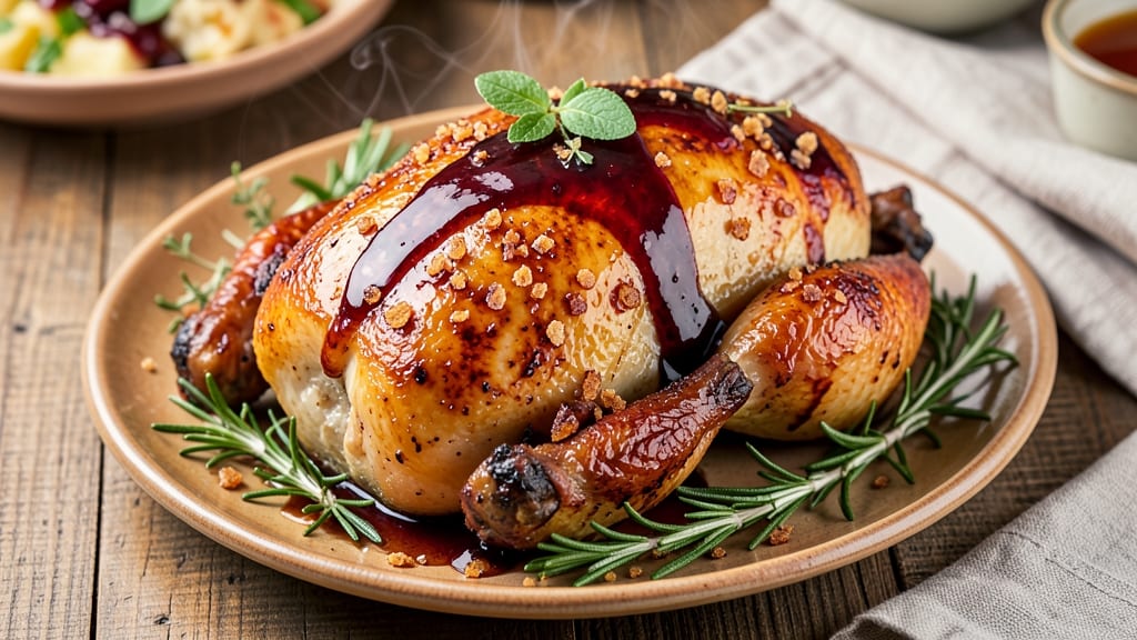 Balsamic Roast Chicken Recipe: Glazed Caramelized Crust With Foil-Sealed Juice Lock