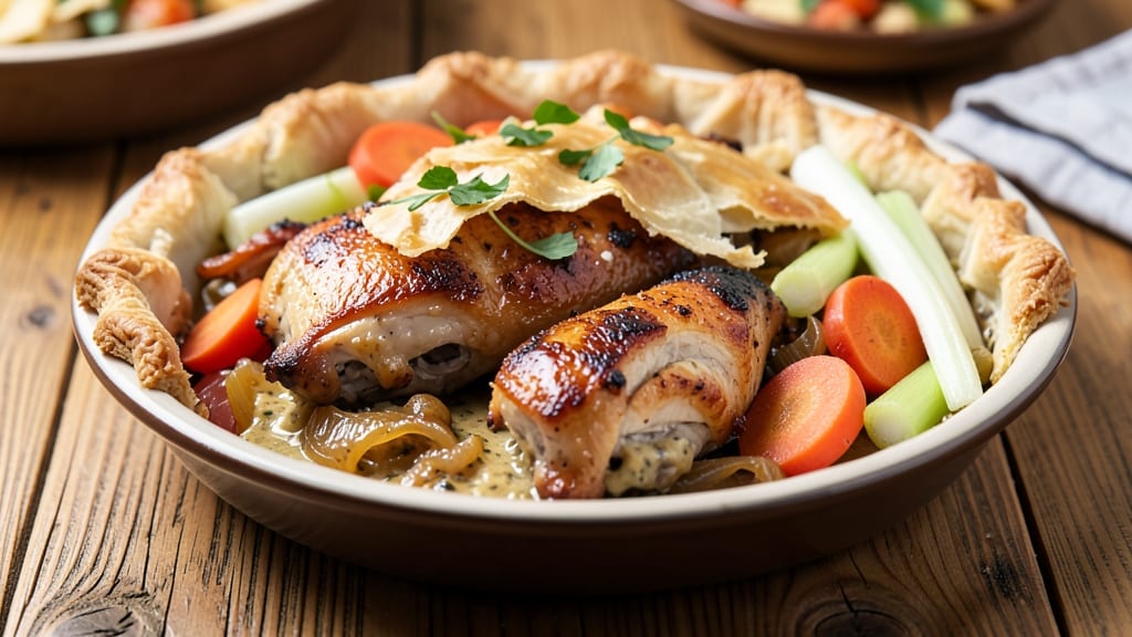 Andrew Zimmern's Chicken Pot Pie Recipe: Foil-Sealed Comfort with Herbed Dumplings