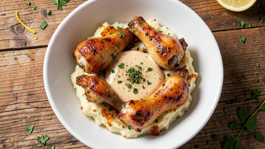 Baked Chicken Legs Recipe with Cream of Chicken: Golden Crispy Crust and Creamy Sauce Harmony