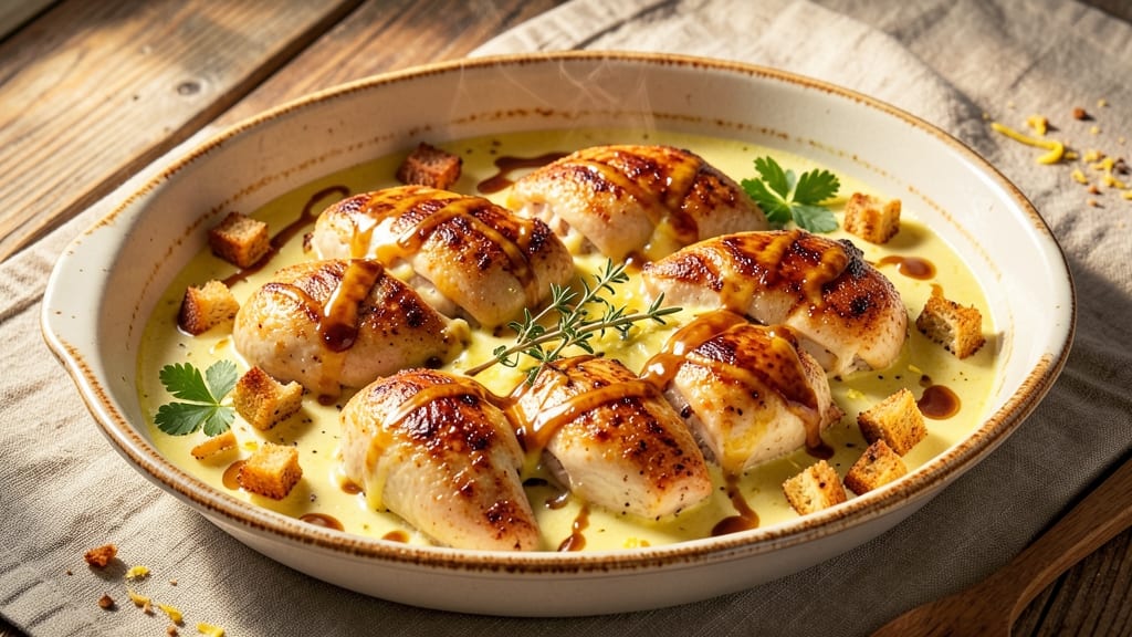 Baked Creamy Lemon Chicken Recipe: Zesty Brightness and Juicy Tenderness