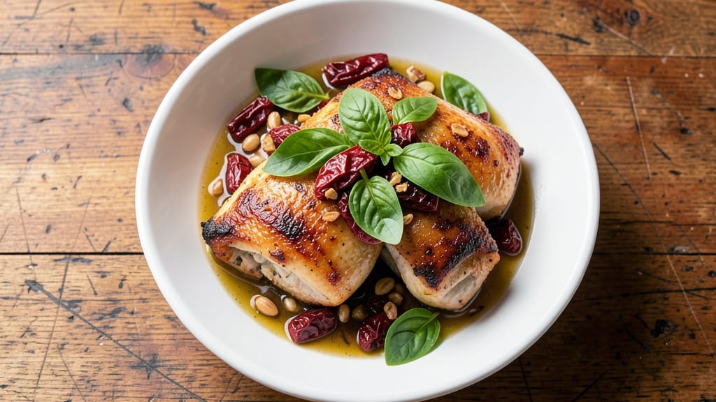 Baked Tomato Basil Chicken Recipe: Herb-Infused Crispy Top and Juicy Centers