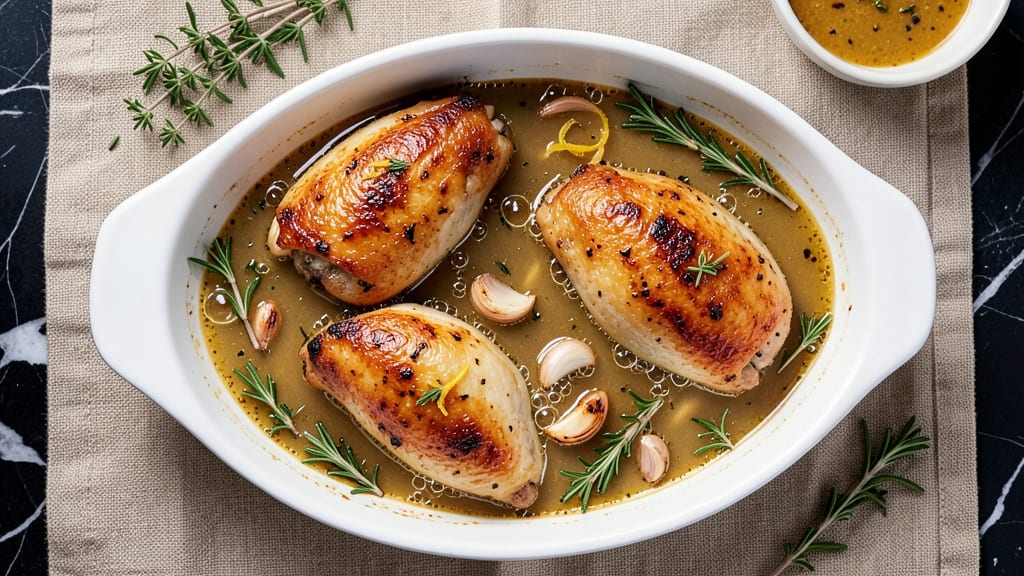 Baked Chicken in Broth Recipe: Foil-Sealed Tender Meat with Flavorful Dumplings