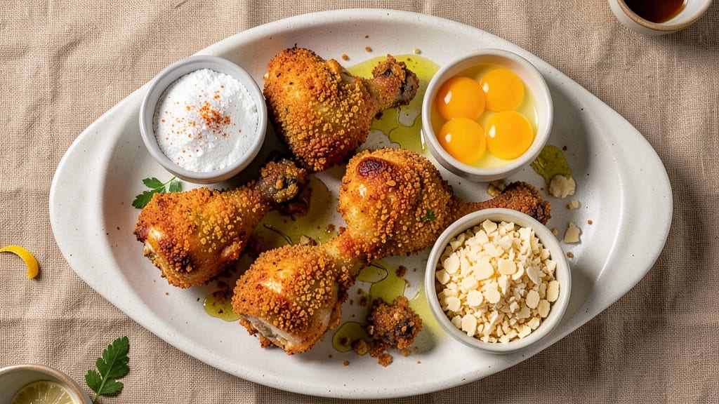 Baked Breaded Chicken Legs Recipe: Crispy Three-Layer Crunch With Foil-Sealed Juiciness