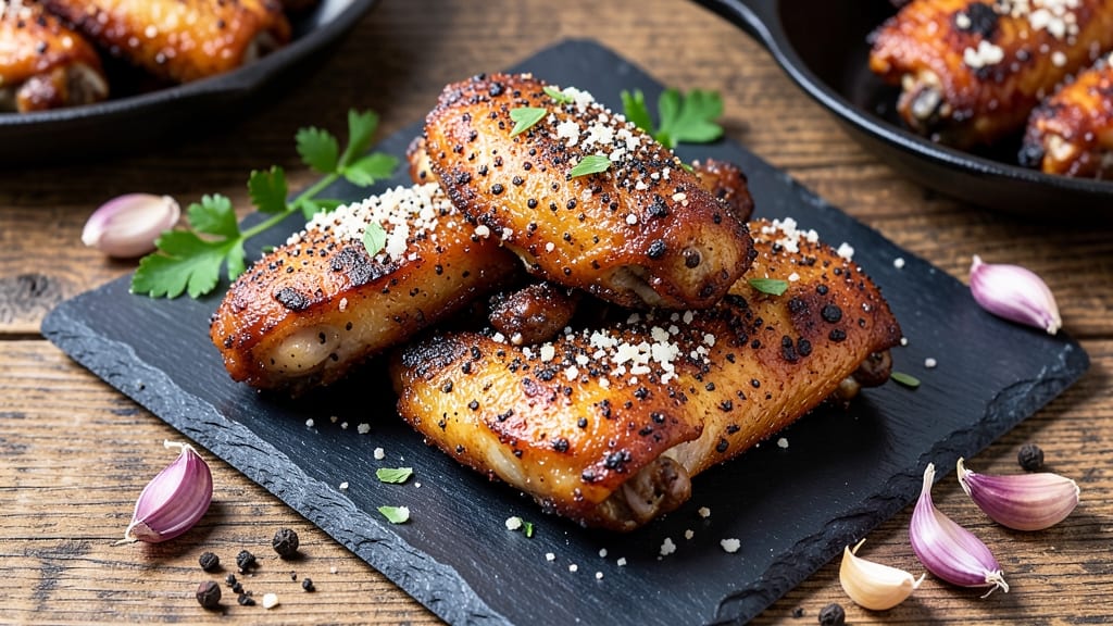 Baked Salt and Pepper Chicken Wings Recipe: Crispy Parmesan Crust With Juicy Centers