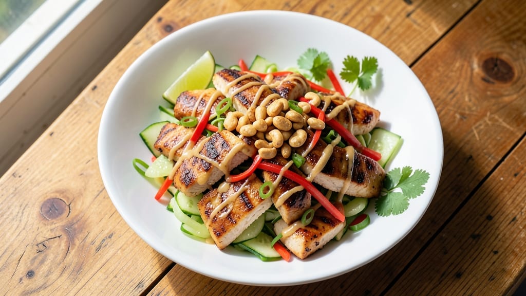 Asian Cashew Chicken Salad Recipe: Crunchy Nutty Dressing With Foil-Sealed Juiciness