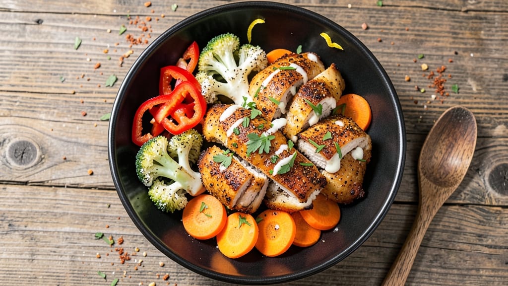 Air Fried Chicken Veggie Bowl Target Recipe: Crispy Protein and Hearty Veggies in One Bowl
