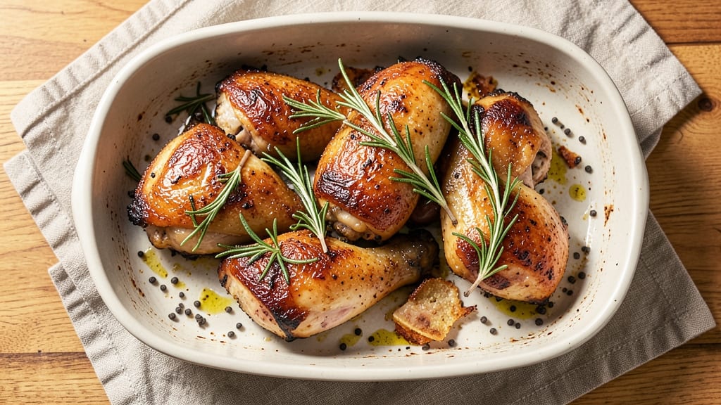 Baked Chicken Thighs and Drumsticks Recipe: Juicy Skin-On Crisp in 45 Minutes