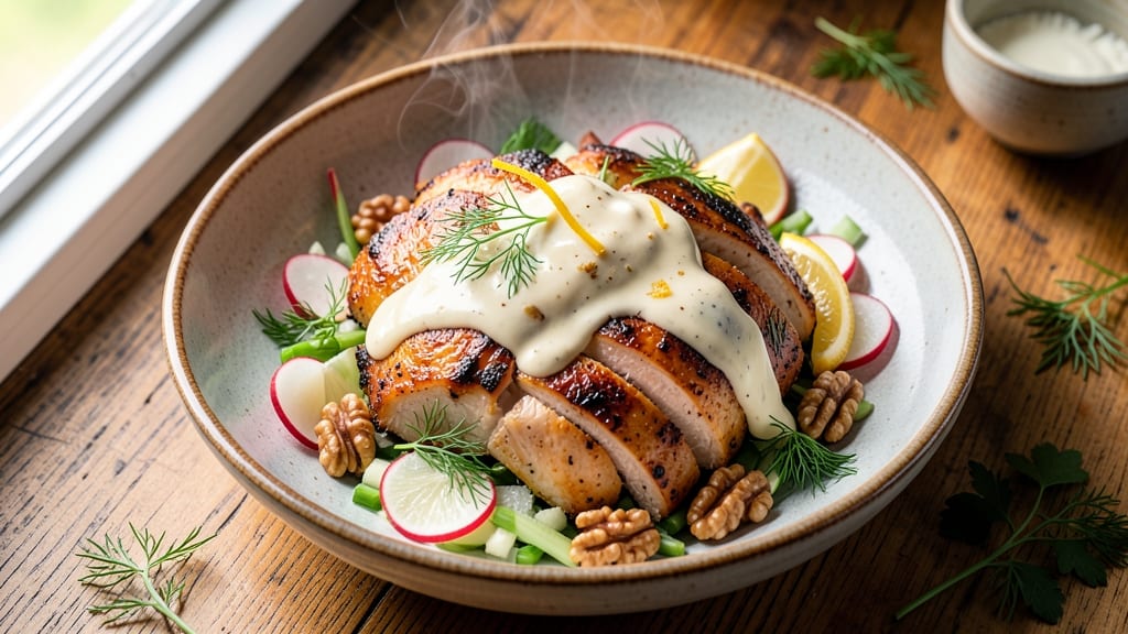 Award-Winning Smoked Chicken Salad Recipe: Smoky Crisp Topping Meets Cool Creamy Base