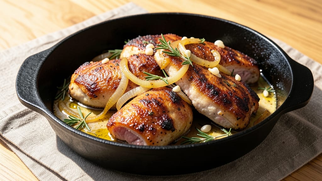 Boneless Skinless Chicken Thighs in Dutch Oven Recipe: Juicy Dutch Oven Braise With Herby Crisp