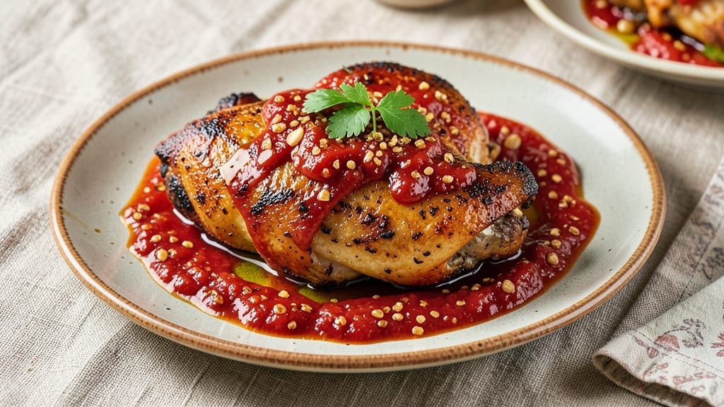 Baked Tomato Chicken Thighs Recipe: Caramelized Sugar Crust with Foil-Sealed Juice Lock