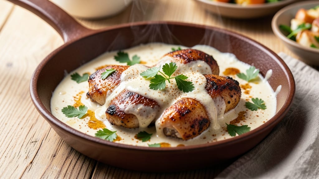 Amish Creamed Chicken Recipe: Homestyle Dumplings Thicken Creamy Gravy