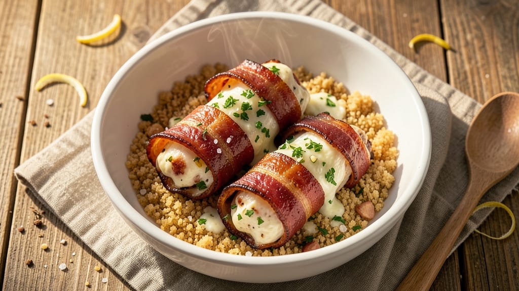 Bacon-Wrapped Stuffed Chicken Rolls Recipe: Crispy Edges and Juicy Centers in One Bite