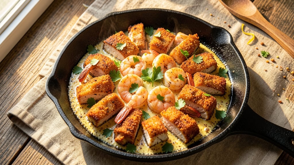 Applebee's Sizzling Chicken And Shrimp Recipe: Buttery Garlic Butter Poach With Spicy Cajun Kick