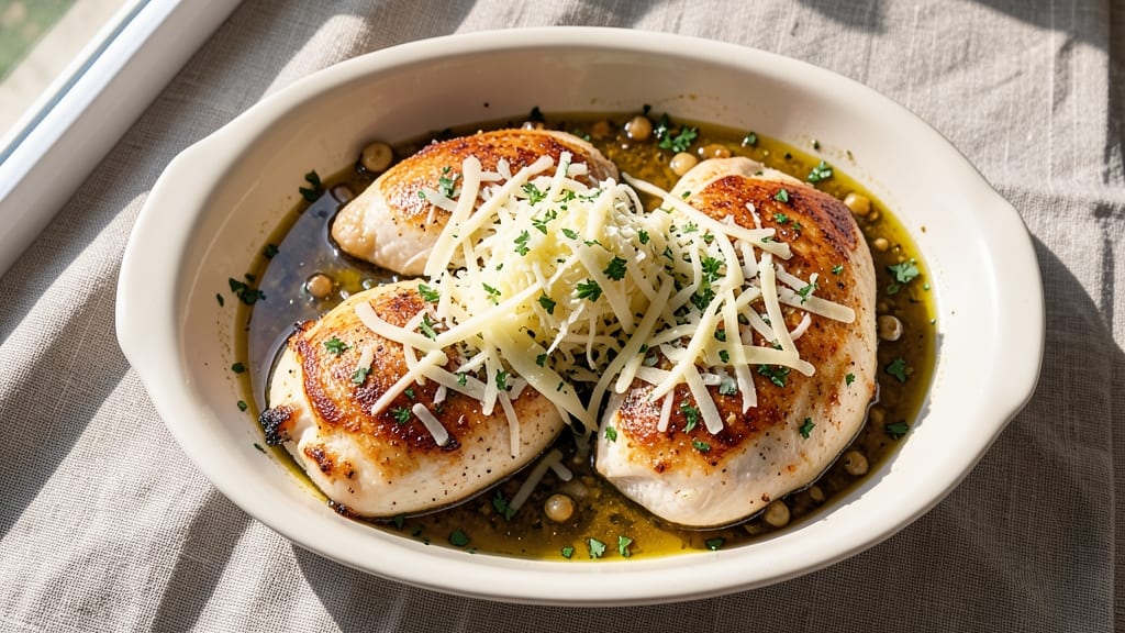 Baked Asiago Chicken Recipe: Melty Cheese Crust Locks in Juicy Tenderness