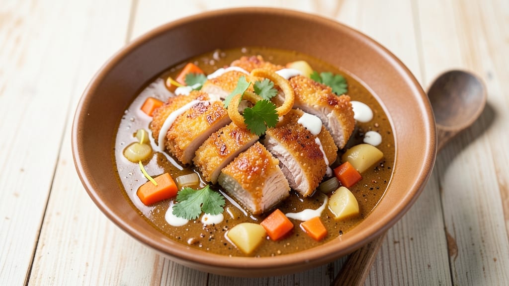 Authentic Japanese Chicken Katsu Curry Recipe: Crispy Cutlet and Spiced Coconut Gravy in One Pot