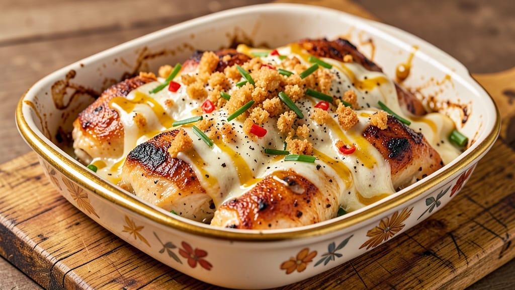 Grandma's Chicken Bake Recipe: Crispy Top, Melty Cheese Hug